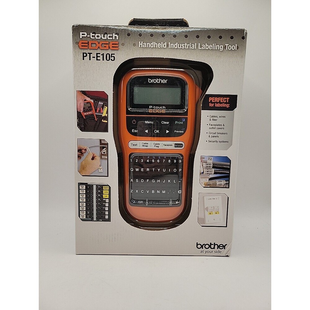 Brother PT-E105 P-Touch Edge Handheld Industrial Label Maker  Brand New